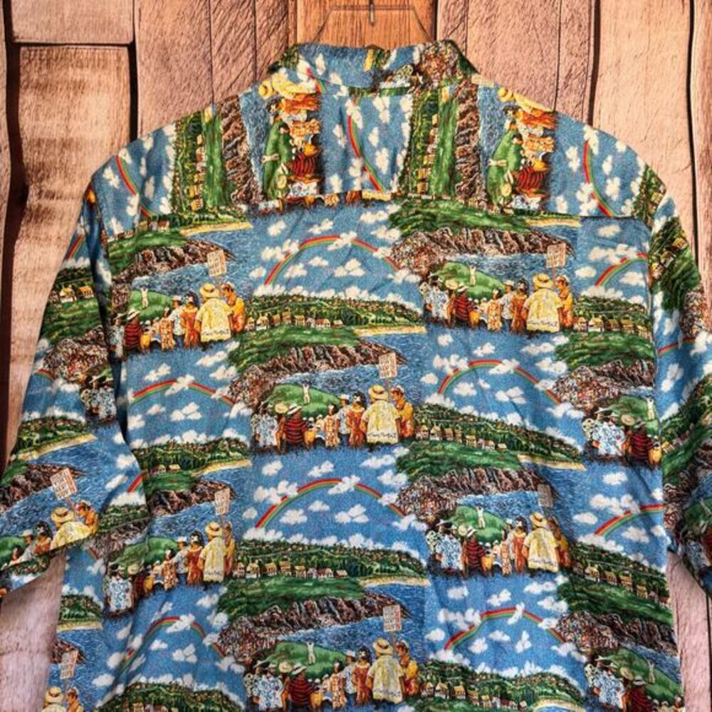Reyn Spooner X Guy Buffet Hawaiian Shirt Short Sleeve Golf Kapalua 5th Hole L‎ - Picture 6 of 7